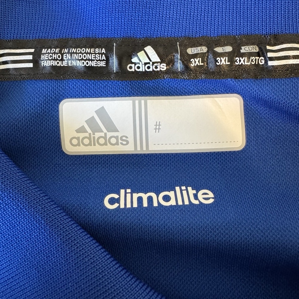Adidas Polo Shirt Mens 3XL Cobalt Blue Climalite Performance Golf Athletic - Picture 4 of 7